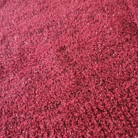 Ava & Viv Deep Red/Maroon Metallic Shimmer V-neck Sweater Women 3X - Picture 4 of 6